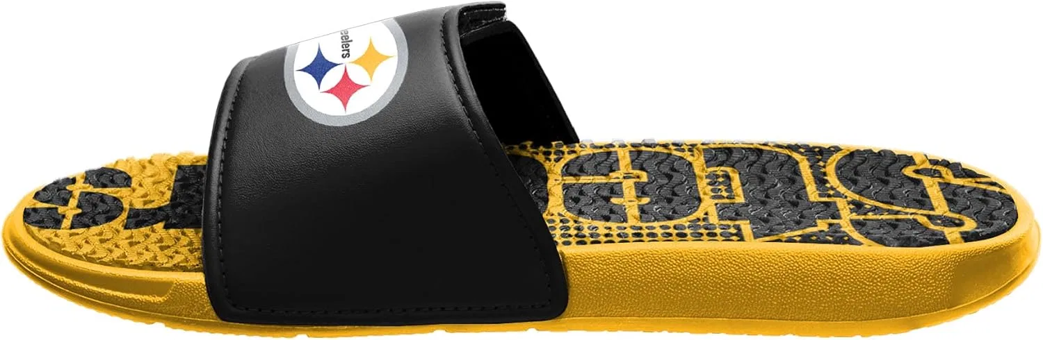 Мужские спортивные тапочки FOCO Legacy Velcro Sport Slide New York Giants Legacy Sport с застежкой-липучкой - размер Large, Wordmark With Colour Gradient — фото 4