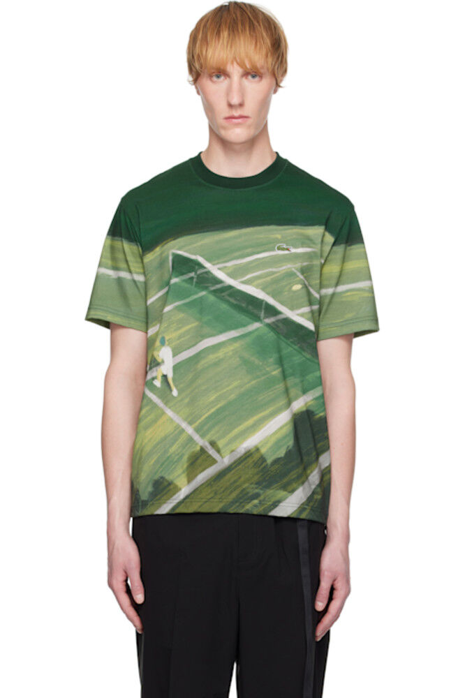 

Футболка Classic Fit с зеленым графическим принтом Lacoste