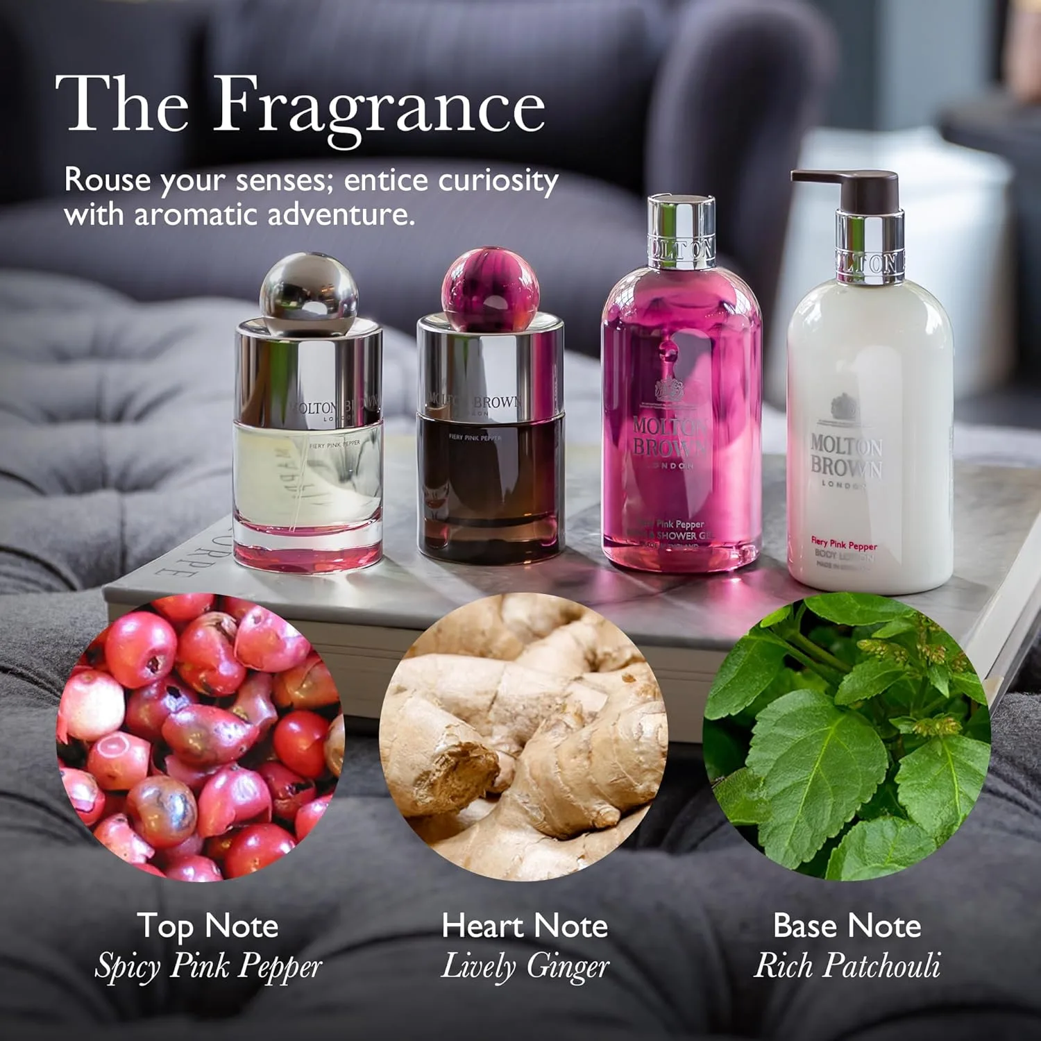 Гель для душа Molton Brown Fiery Pink Pepper, флакон Infinite, 13,5 жидких унций., Silver — фото 4