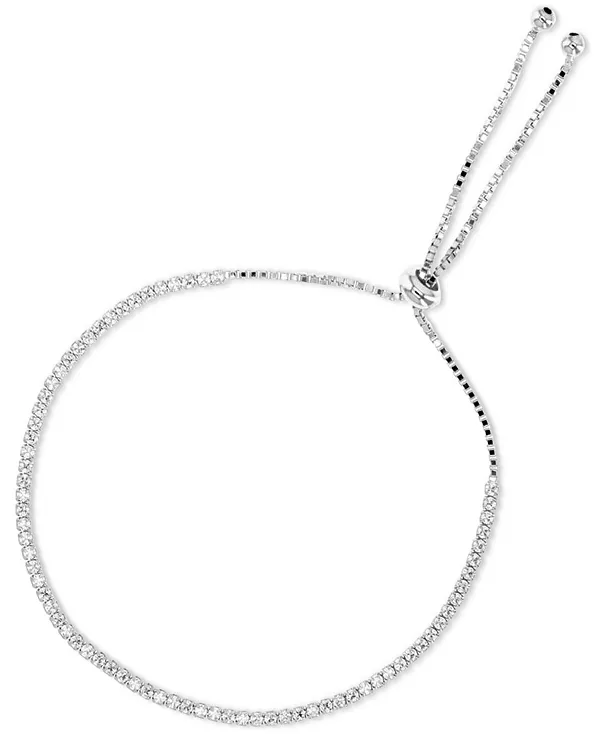 

Браслет-Боло с кубическим цирконием Macy'S, silver
