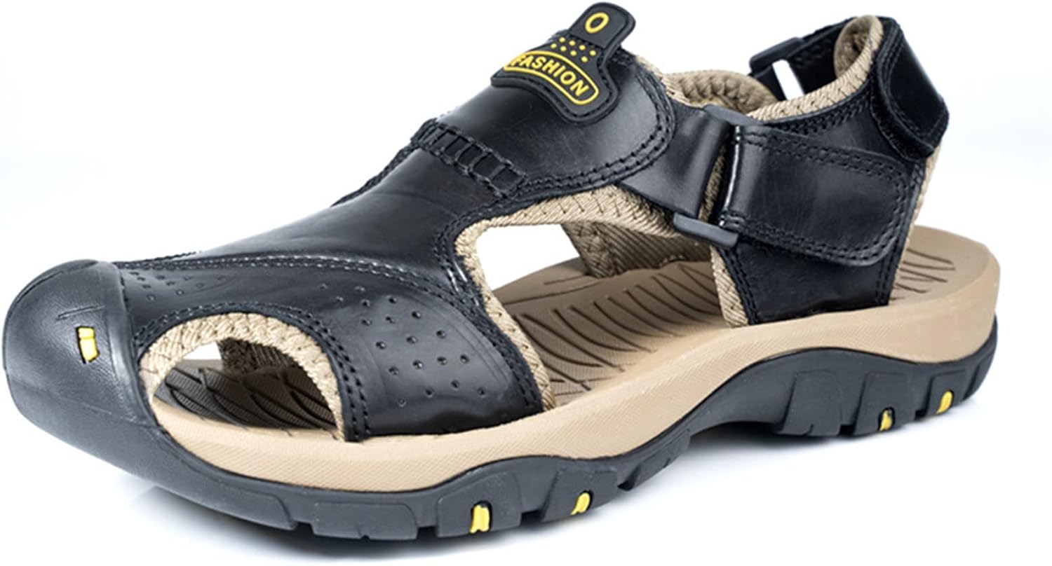 

Мужские сандалии CHUUMEE, кожаные пляжные сандалии, летние спортивные сандалии для активного отдыха, черный