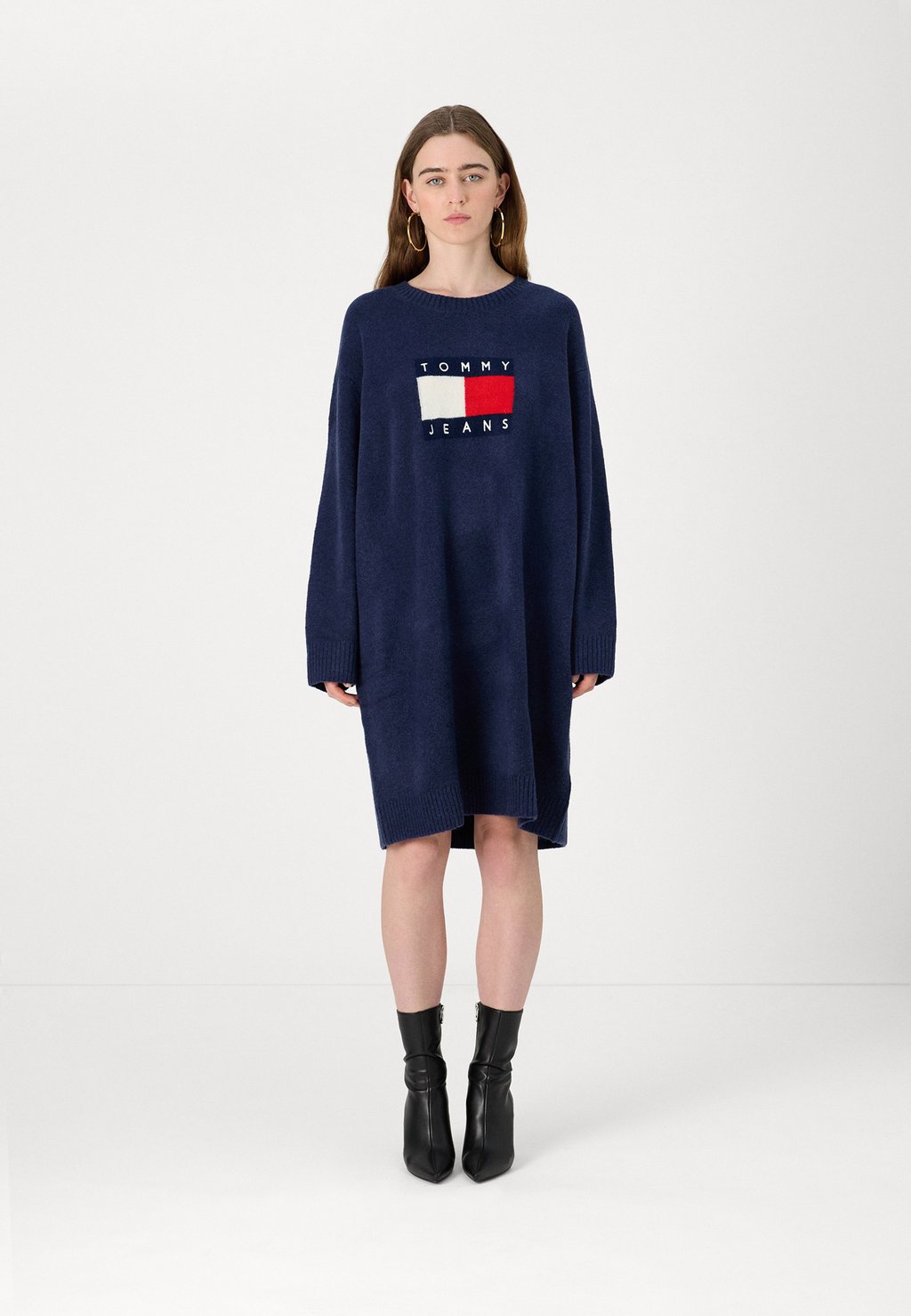 

Платье-свитер FLAG MELANGE DRESS Tommy Hilfiger, пестрый темно-синий