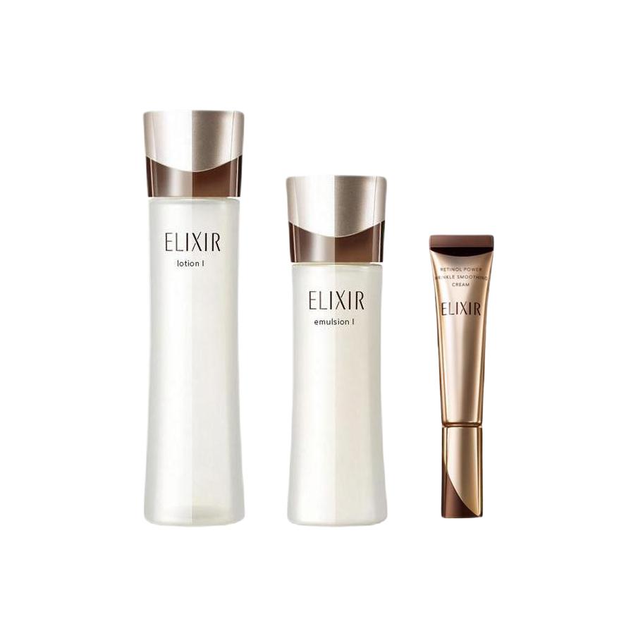 Наборы для ухода за кожей (унисекс) Elixir, черный золото water 170+emulsion 130+eye cream 22g (refreshing) — фото 2