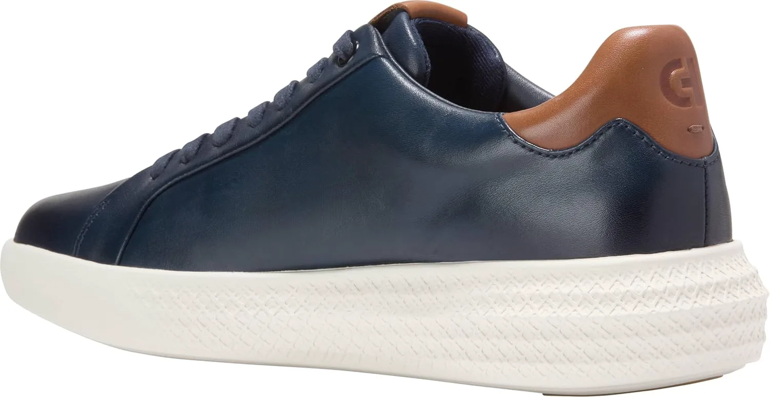 Cole Haan Мужские кроссовки Grand Hurrion с шнуровкой до носка, темно-синий/слоновая кость — фото 3