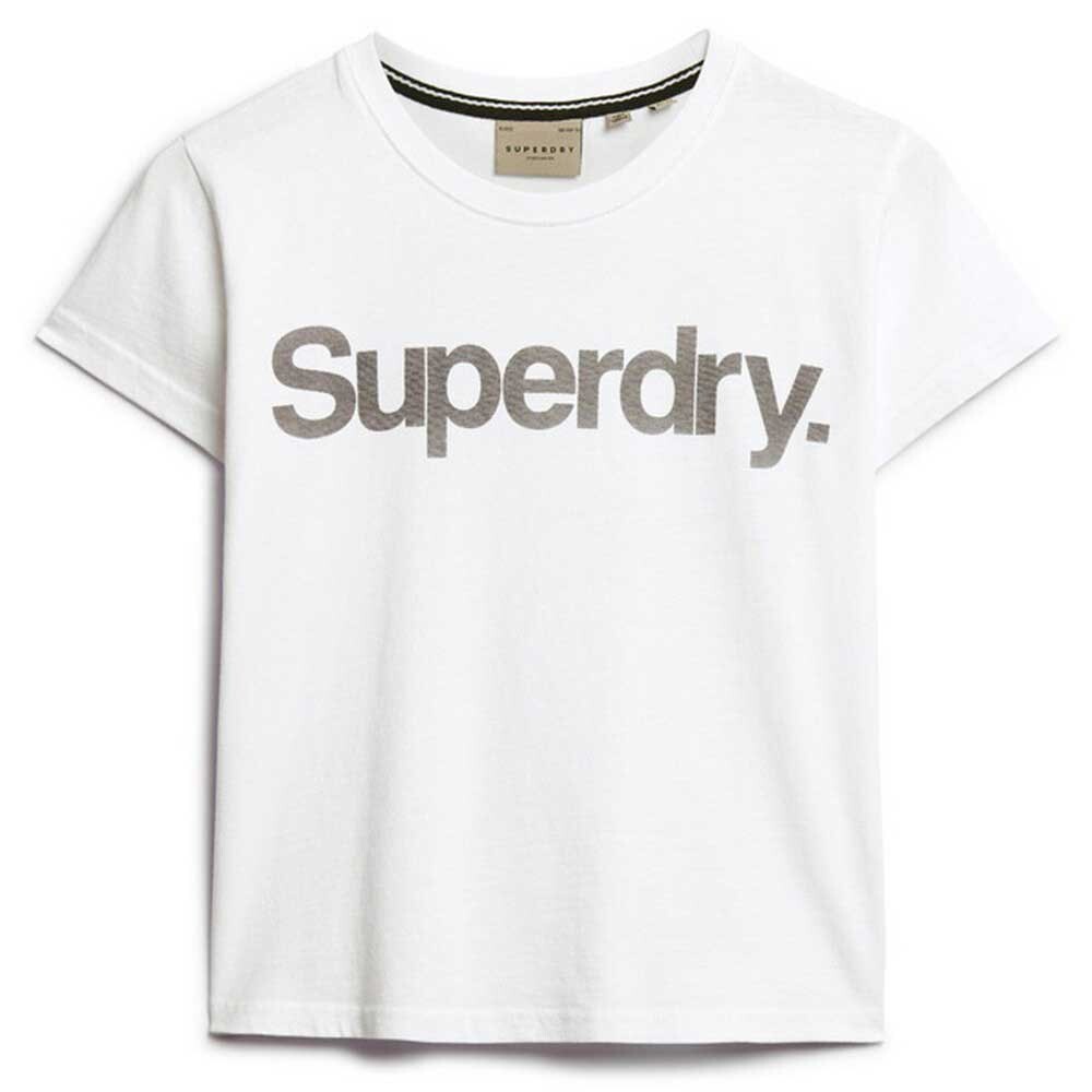 Футболка с коротким рукавом Superdry Core Logo City Fitted, белый — фото 3