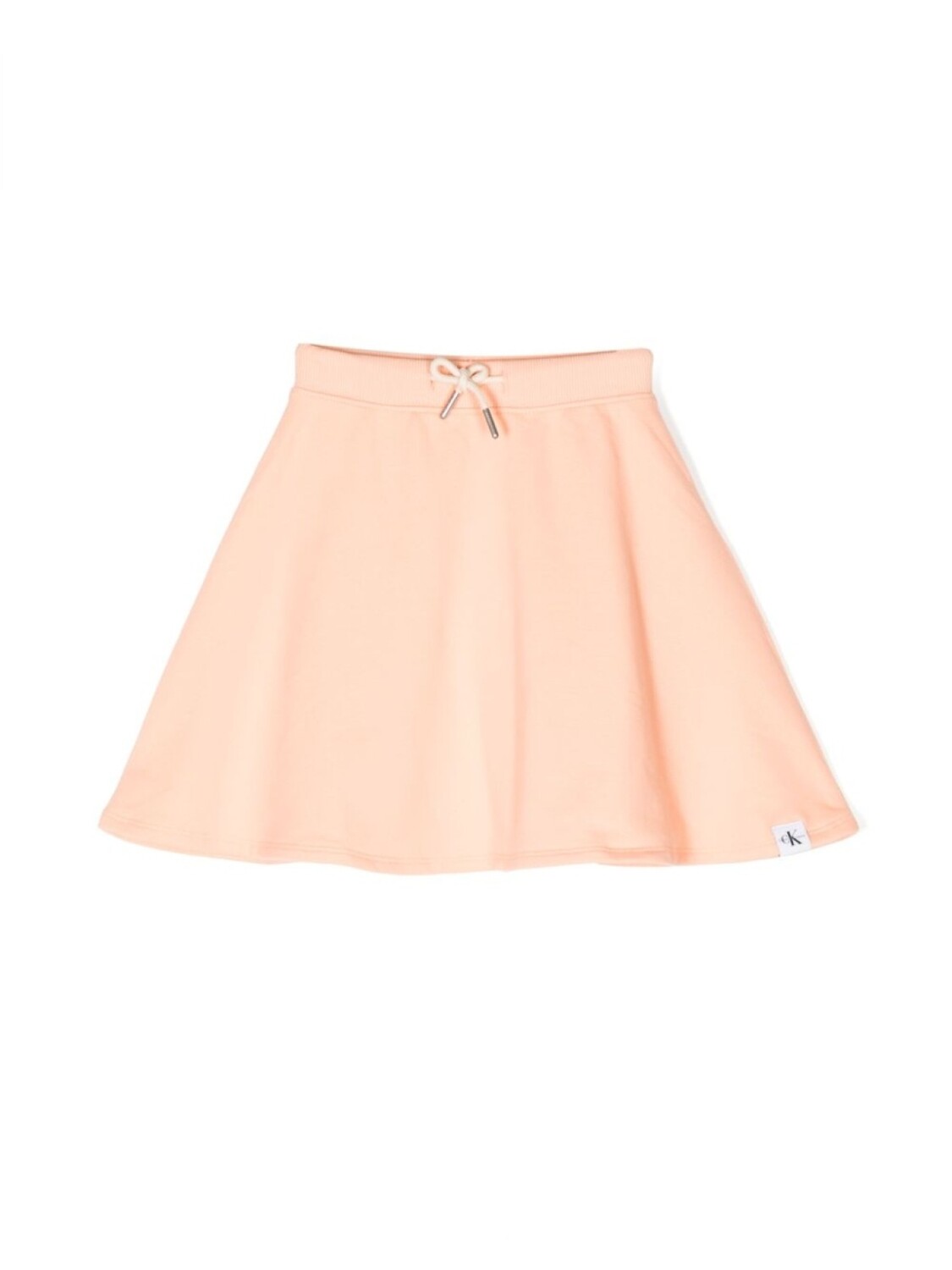 

Расклешенная юбка мини с нашивкой-логотипом Calvin Klein Kids, оранжевый