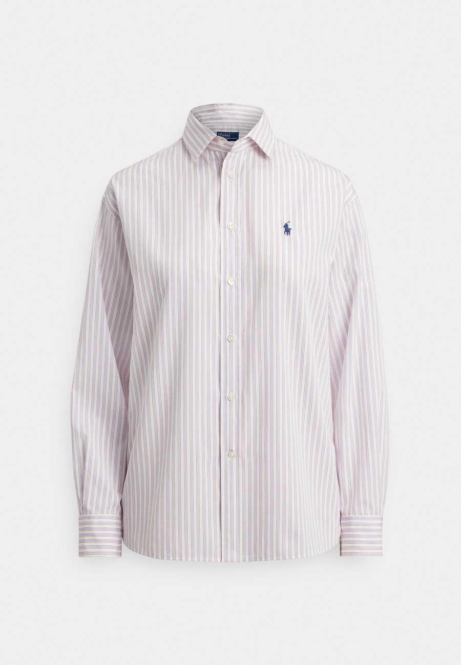 Блуза Polo Ralph Lauren RELAXED FIT STRIPED COTTON SHIRT, White/Red/Blue/White — фото 4