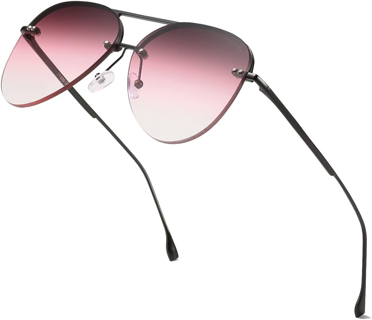 

Ретро-солнцезащитные очки-авиаторы для женщин, классические женские очки большого размера, черные линзы с градиентным зеркальным покрытием, яркие оттенки Vanolu, Red Gradient