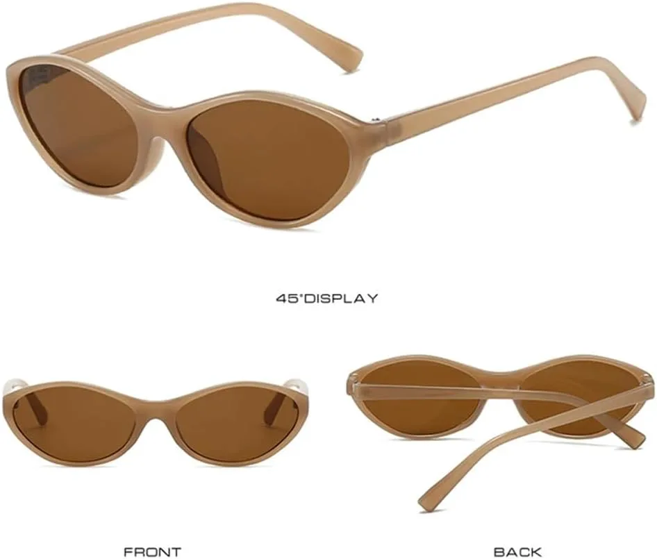 

Женские солнцезащитные очки «Кошачий глаз» цвета «Желе чай» с защитой от УФ-излучения UV400 для занятий спортом на открытом воздухе и верховой езды UYPTK, Grey Grey