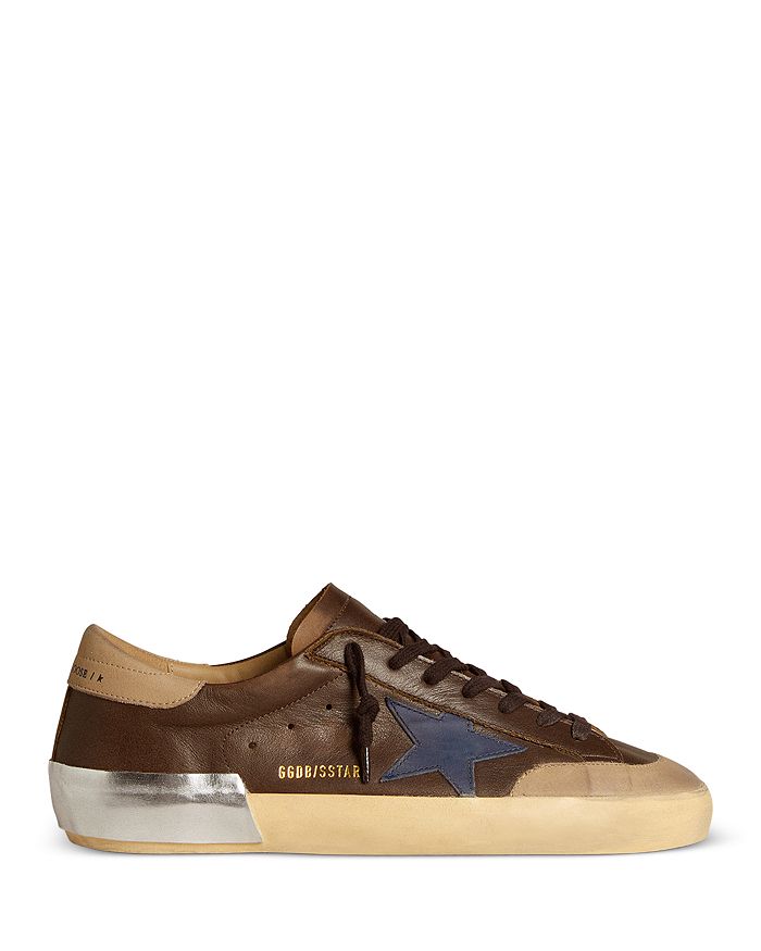

Мужские кожаные кроссовки Super Star Golden Goose, коричневый