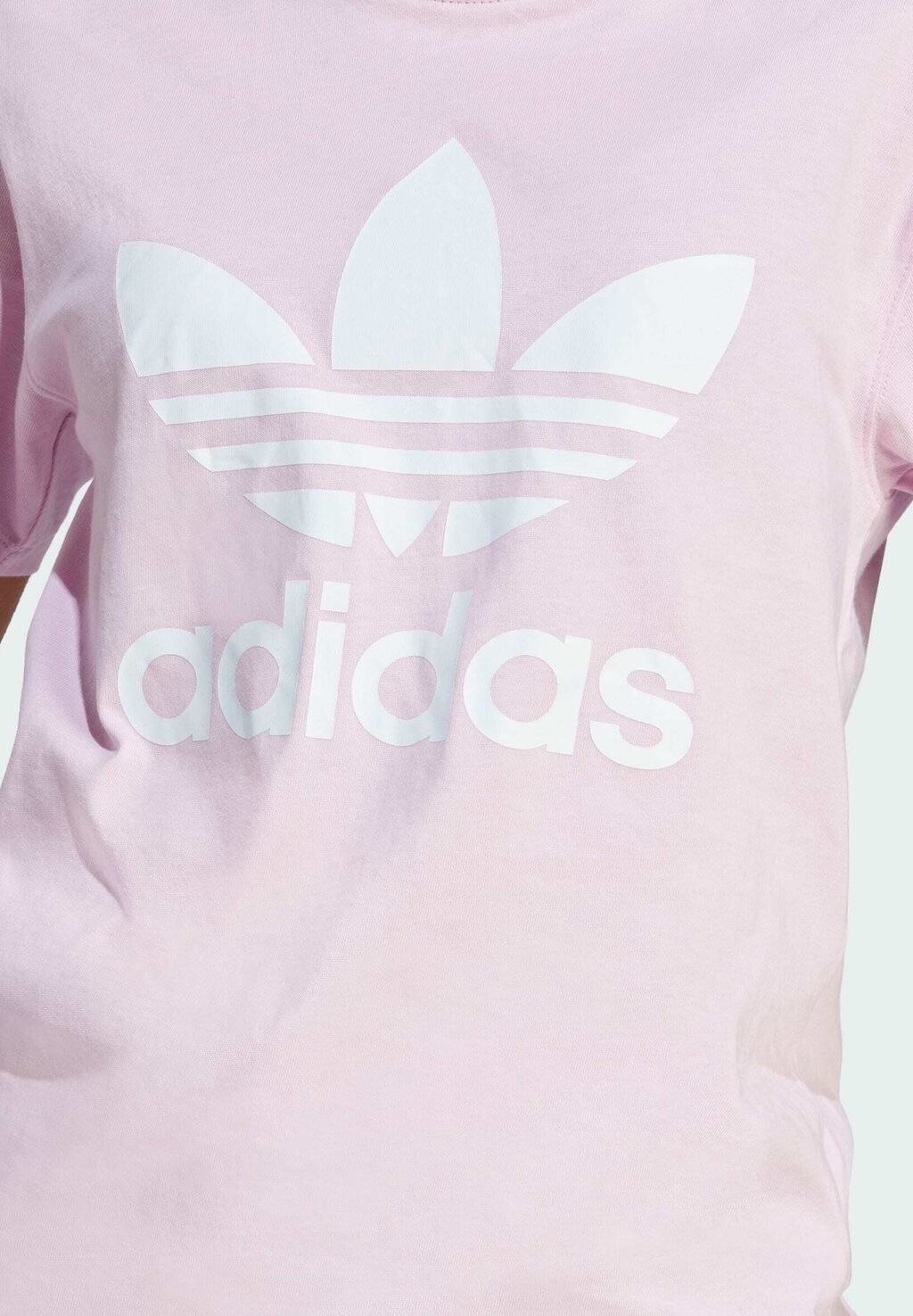 

Футболка с принтом TREFOIL TEE adidas Originals, розовый
