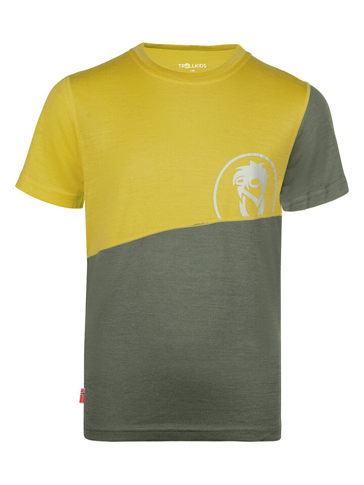 

Спортивная футболка Trollkids Funktionsshirt Sandefjord, цвет Gelb/Khaki