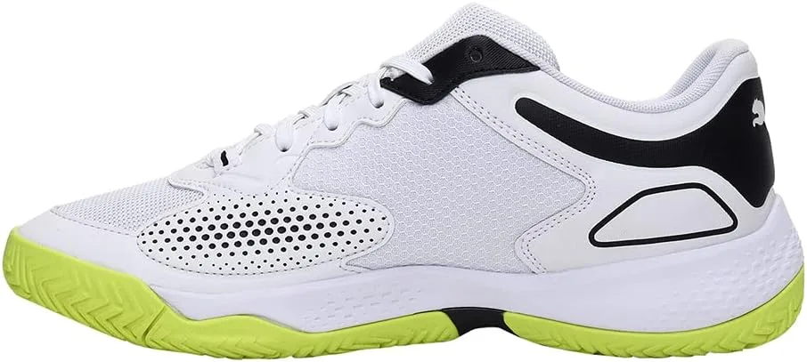 Теннисные кроссовки PUMA Solarcourt RCT унисекс, белый/черный/желтый — фото 2