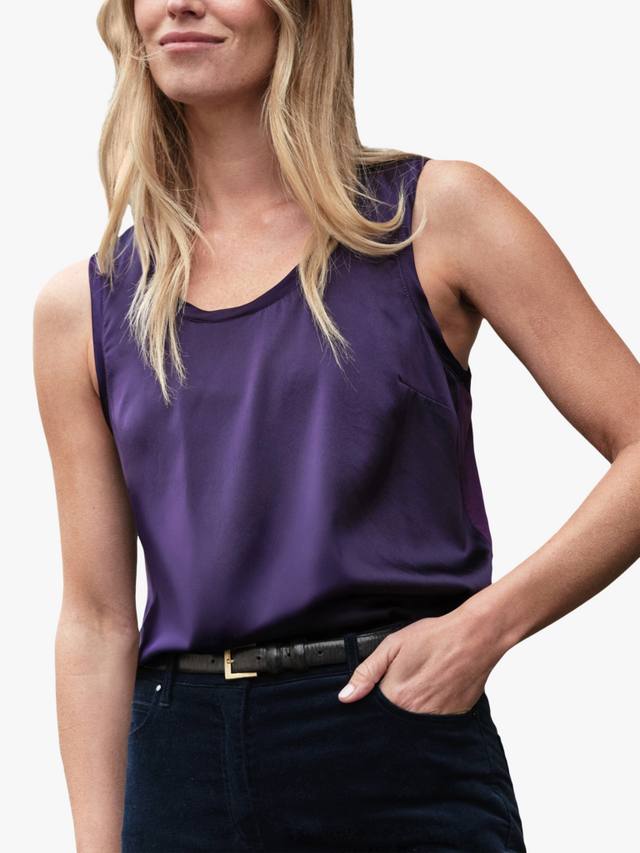 

Шелковый жилет с передней панелью Pure Collection, Plum