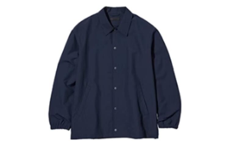 

Куртка унисекс темно-синяя Uniqlo, темно-синий