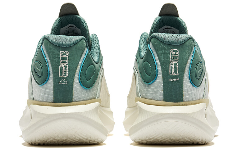Кроссовки ERKE Lifestyle Shoes Men Low-top White/Green, зеленый — фото 4