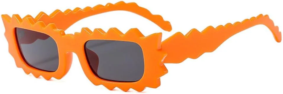 

Модные солнцезащитные очки неправильной формы прямоугольной формы для женщин, градиентные линзы UV400, ретро-очки квадратной формы для мужчин LJTJTAV, Orange Gray