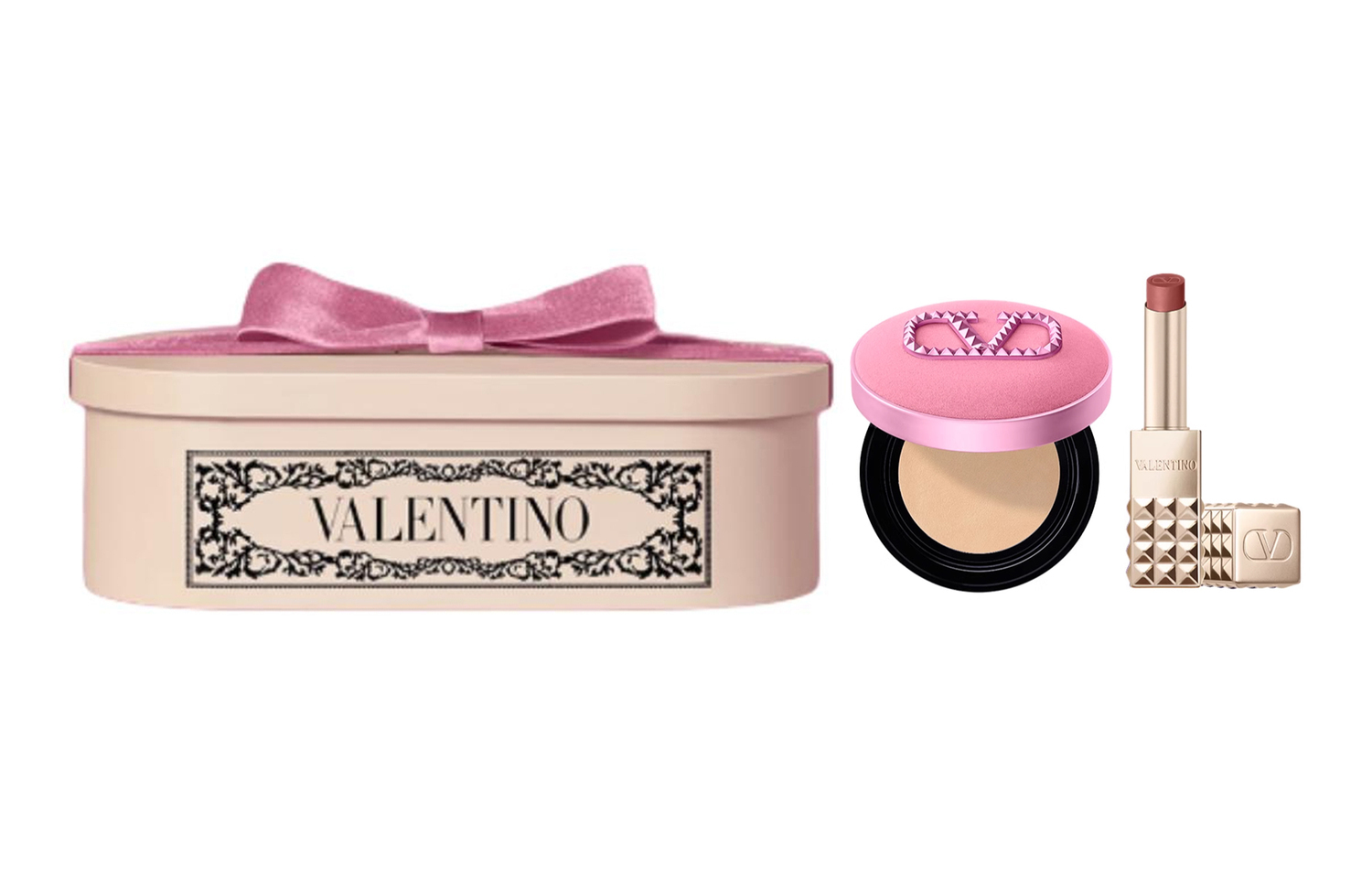 Ограниченный набор макияжа Velvet Air Cushion Stud для губ и тона кожи Valentino — фото 2