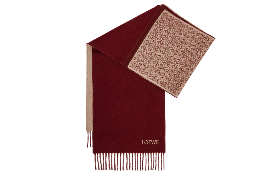 

LOEWE Вязаный шарф мужской, Red