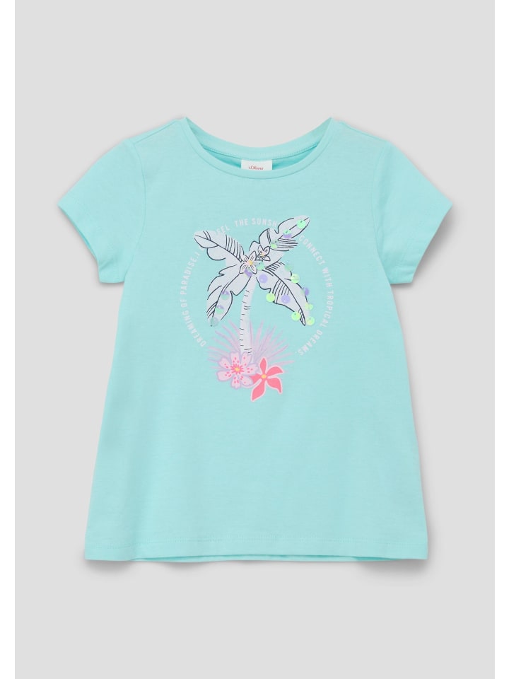 

s.Oliver Футболка цвета 6006_океанской зелени, Зеленый, s.Oliver Футболка цвета 6006_океанской зелени