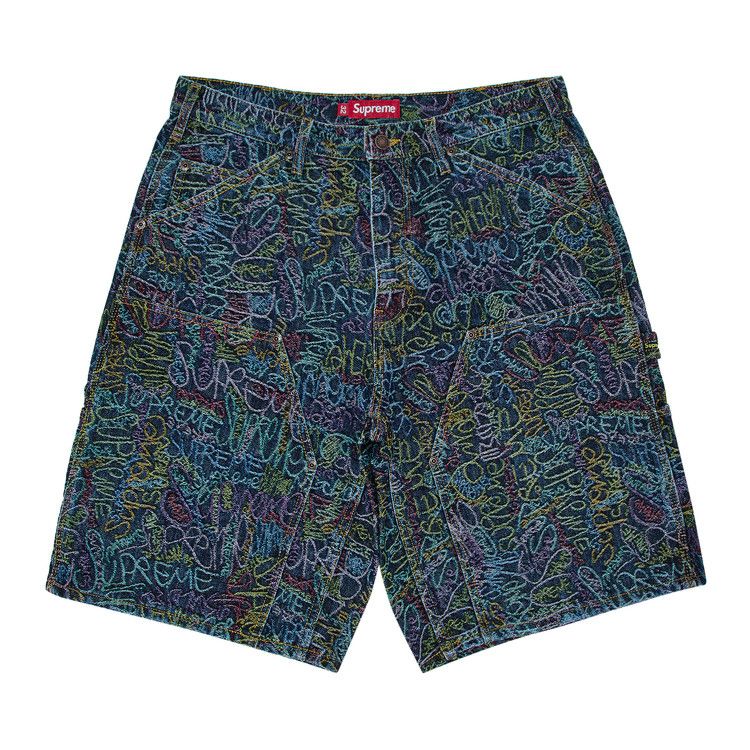 

Шорты Supreme Handwriting Double Knee Denim Short, Indigo
