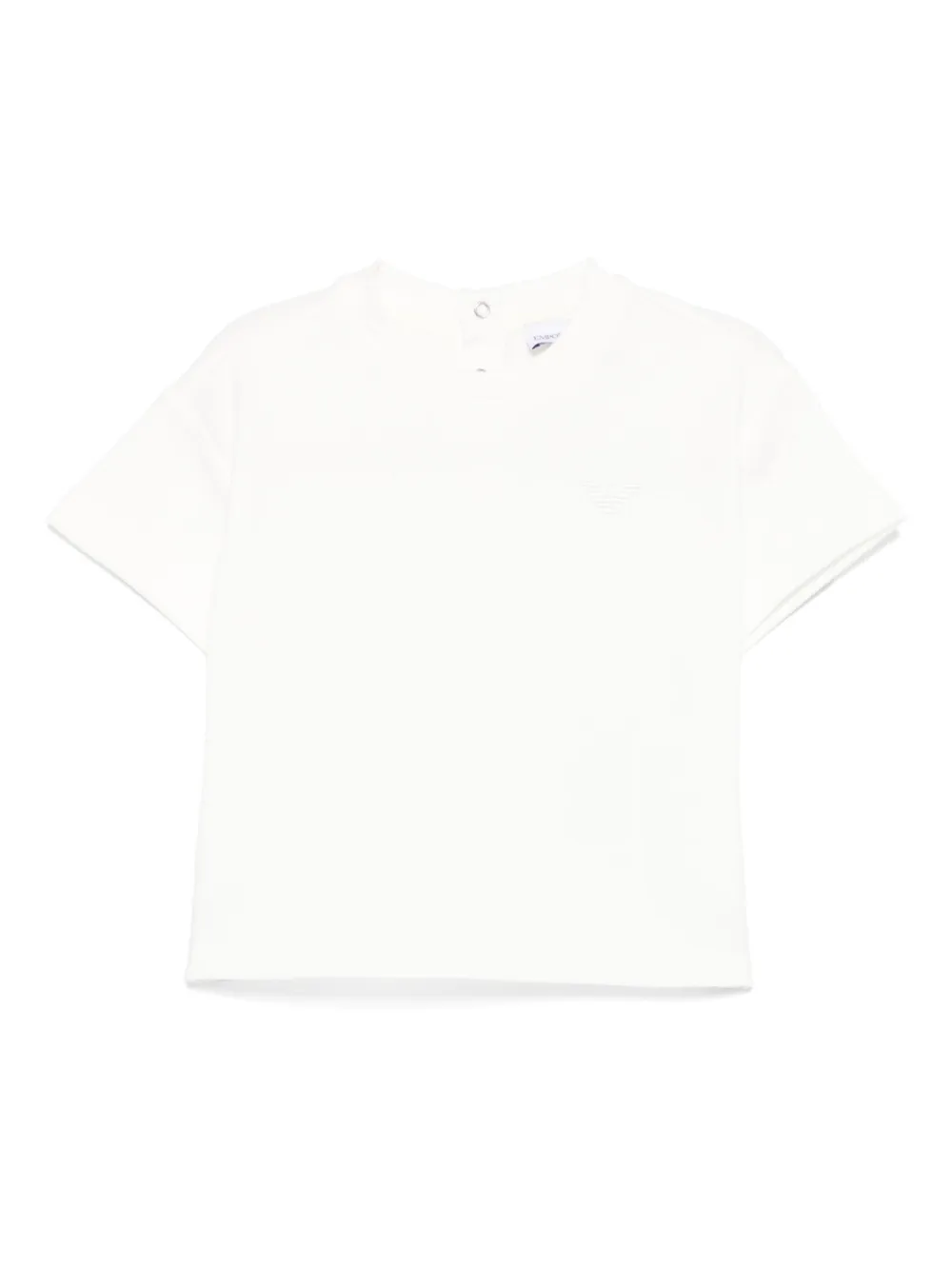 

Футболка с вышитым логотипом Emporio Armani Kids, белый