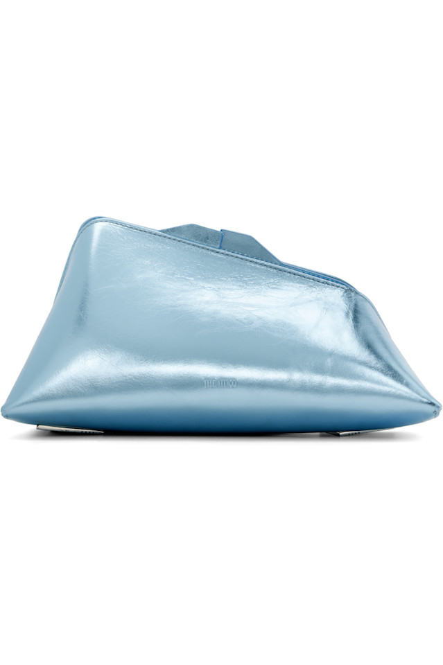 

The Attico Большой синий клатч с надписью «8.30 pm»