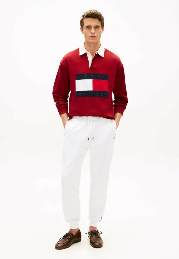 Спортивные брюки с манжетами в виде полосок по всему миру Tommy Hilfiger, White — фото 2