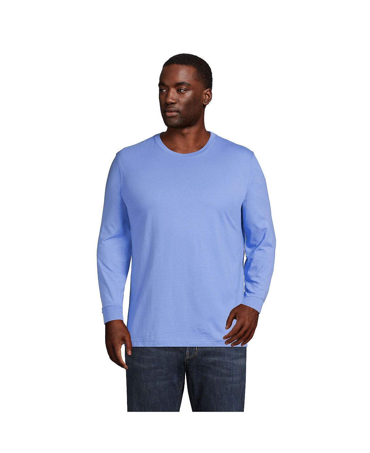 

Мужская футболка Big and Tall Super-T с длинным рукавом Lands' End