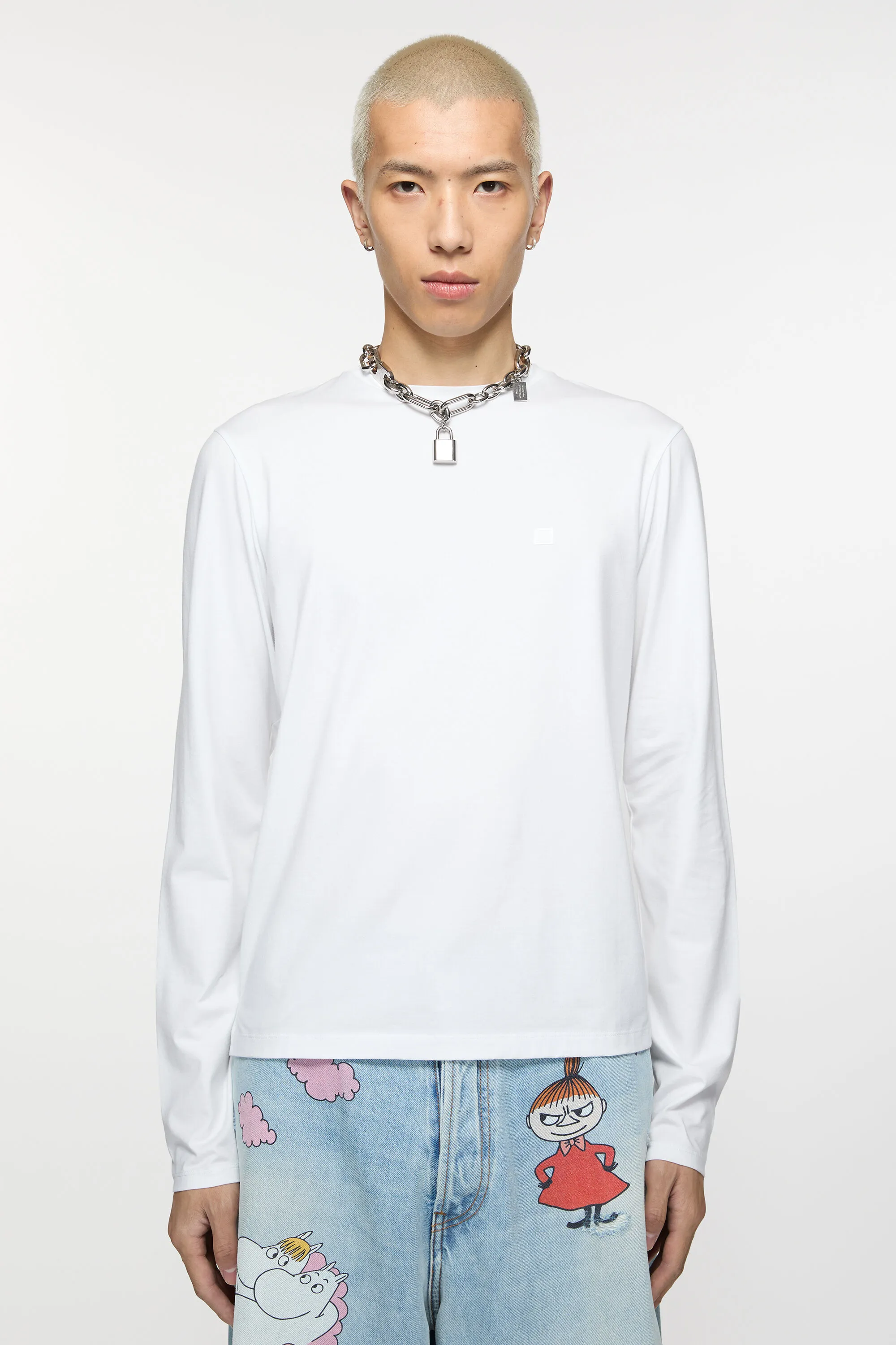 

Футболка с длинным рукавом - стандартный крой Acne Studios, Optic White