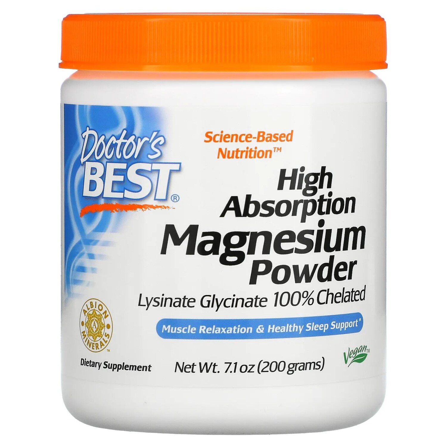 

Doctor's Best High Absorption Magnesium Powder with TRAACS 7.1 oz (200 g)