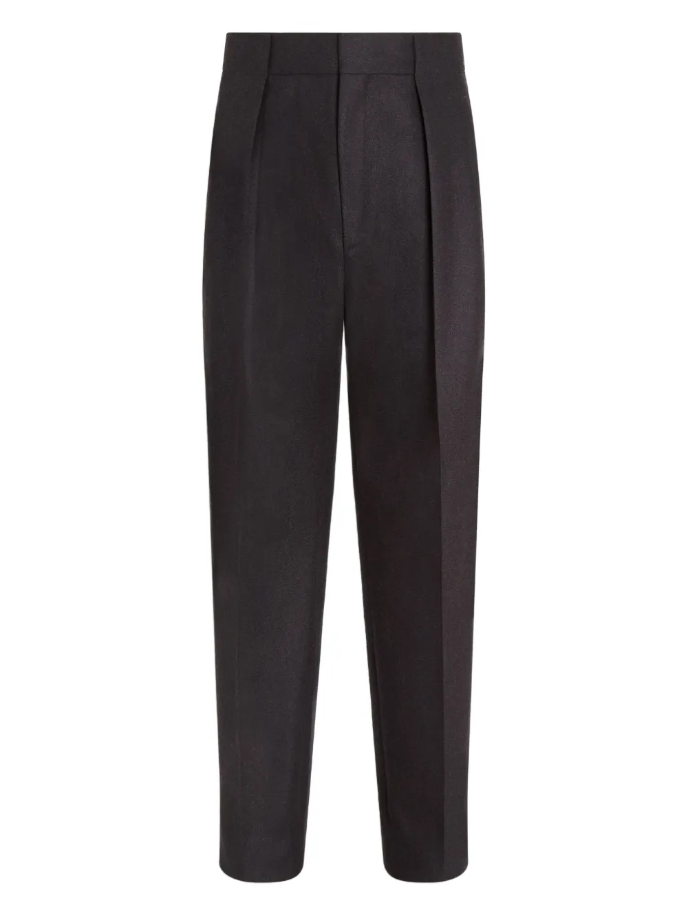 

Брюки из шерсти со складками Zegna, коричневый