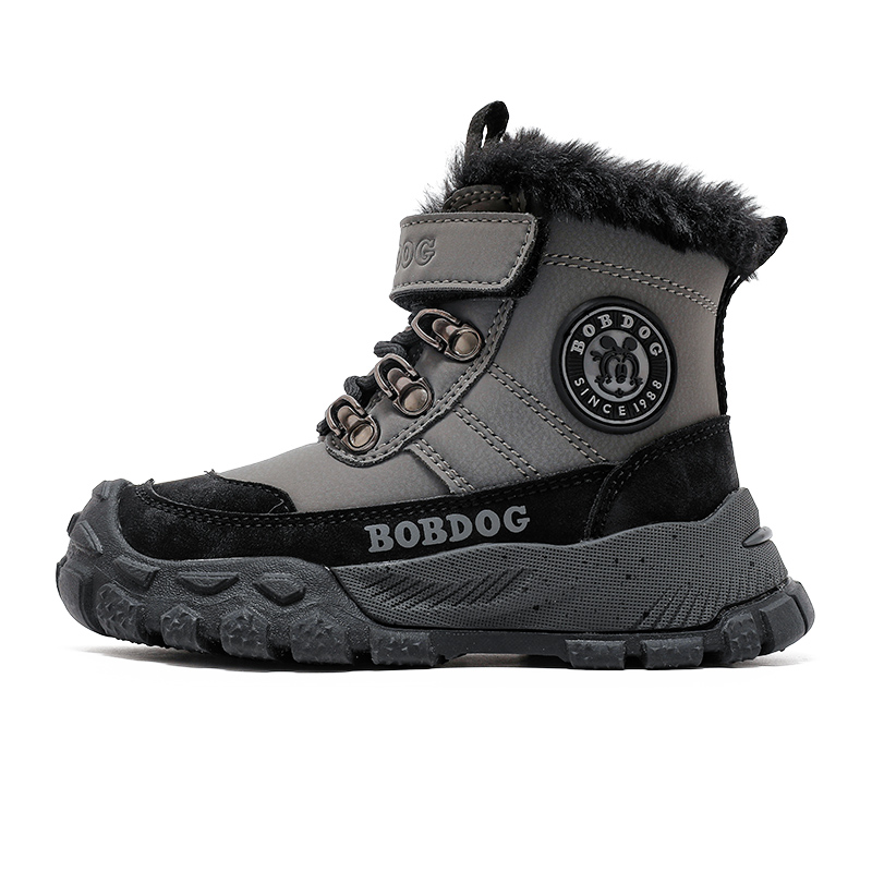 

Детские хлопковые ботинки Balance Support BOBDOG, черный/серый