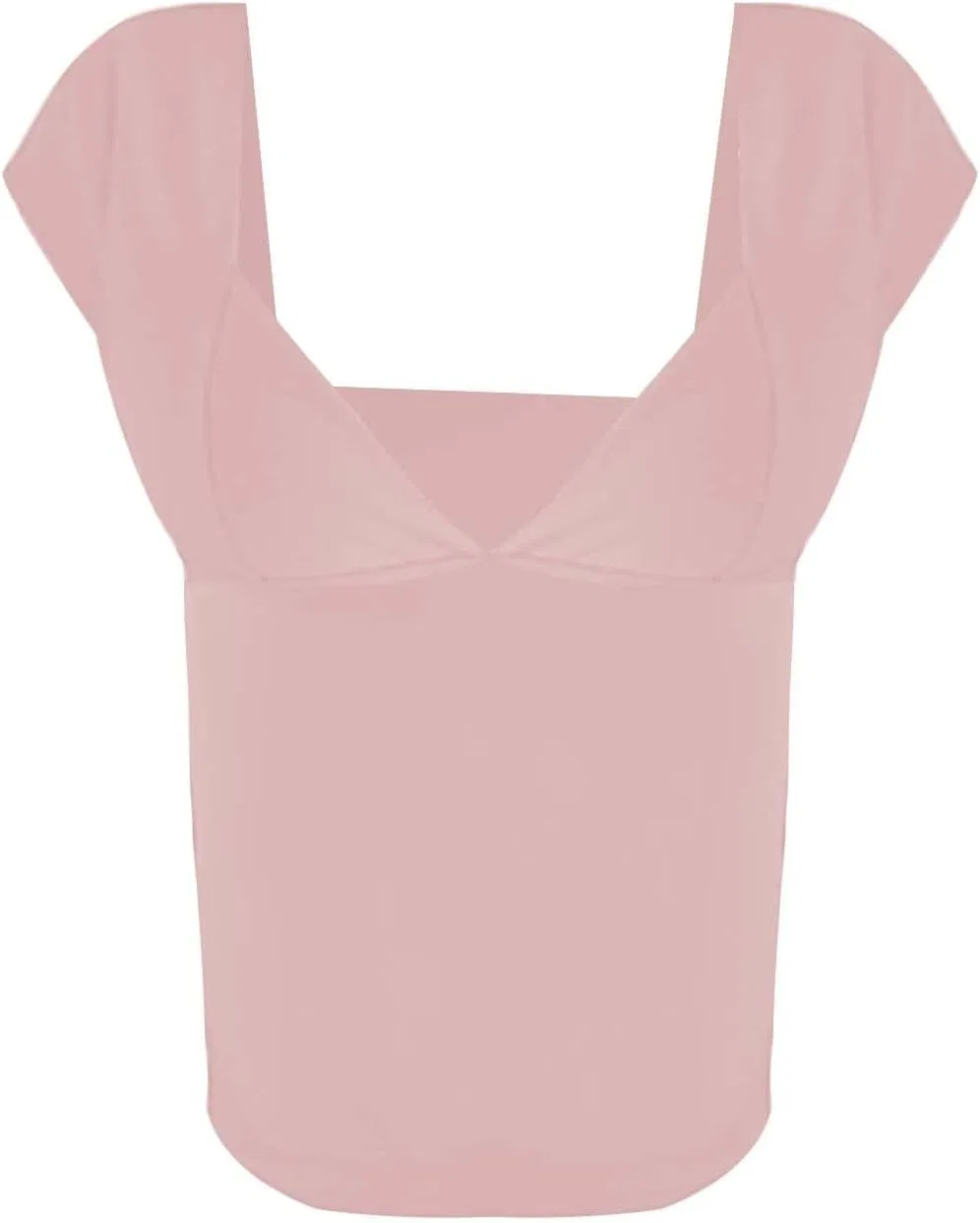 Блуза с V-образным вырезом, кружевная, Tank Top, розовый — фото 3