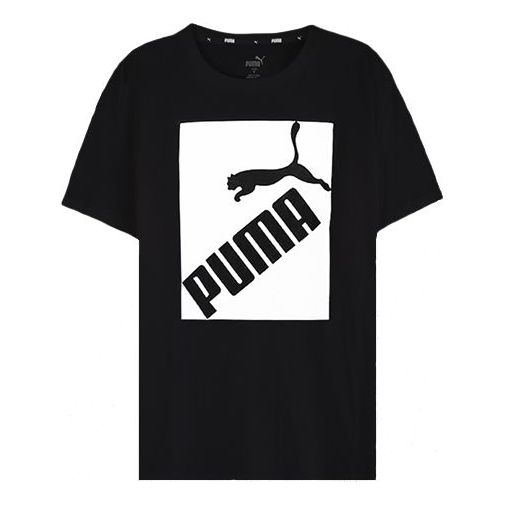 

Футболка logo printed short sleeve tee black Puma, черный