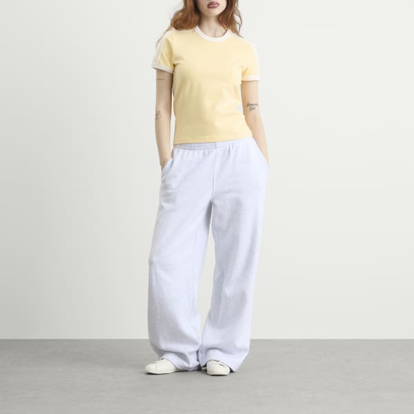 Футболка с коротким рукавом и тремя полосками Adidas, оранжевый tint & off белый — фото 4