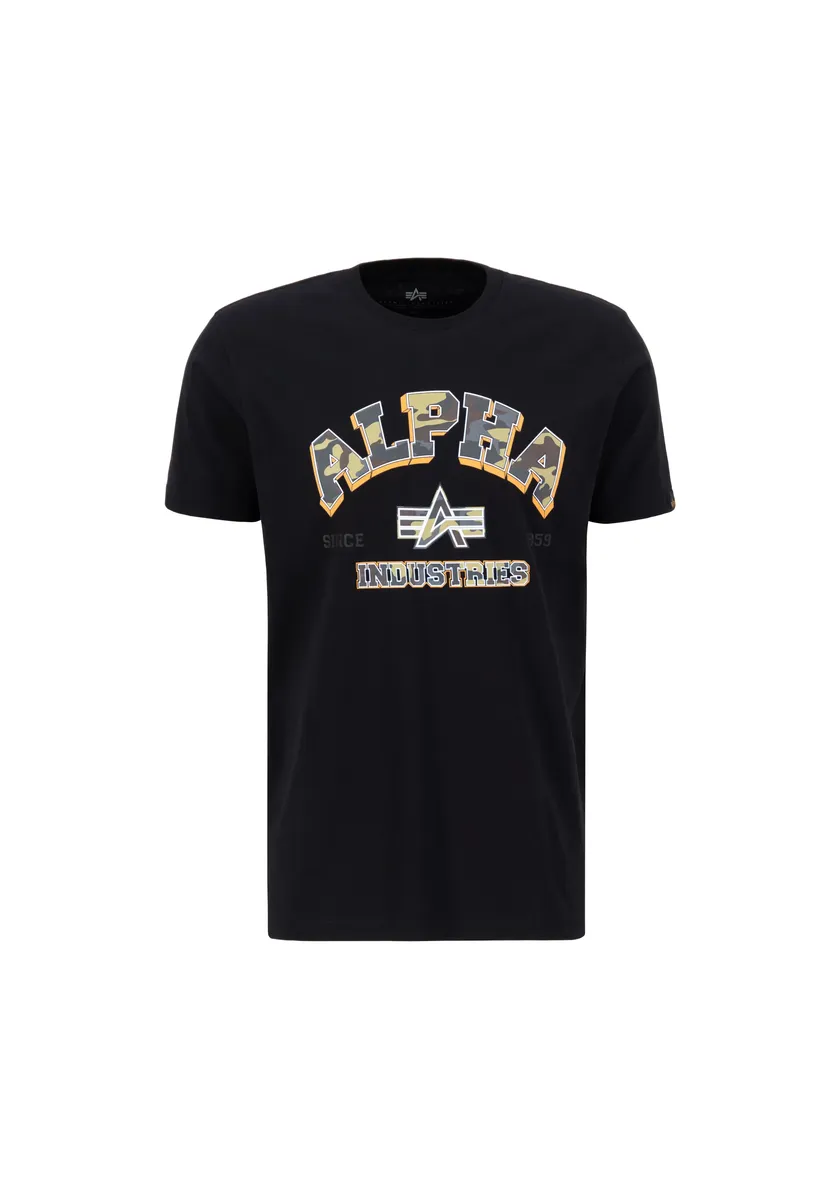 

Футболка Alpha Industries " Alpha Industries Мужская - Футболки College Camo T", черный