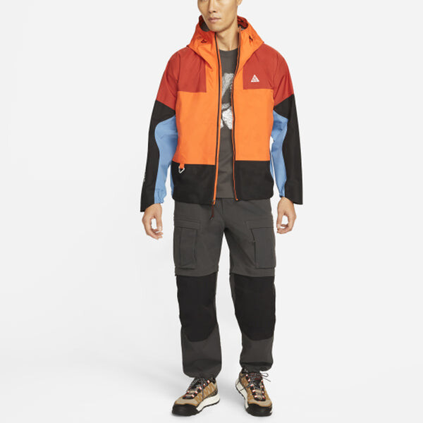 Куртка Nike Contrasting Colors Casual waterproof Hooded Jacket Orange, оранжевый — фото 3