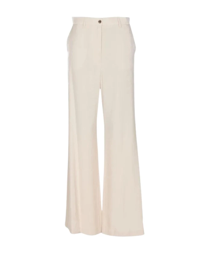 

Широкие блестящие брюки белого цвета Liu Jo, бежевый