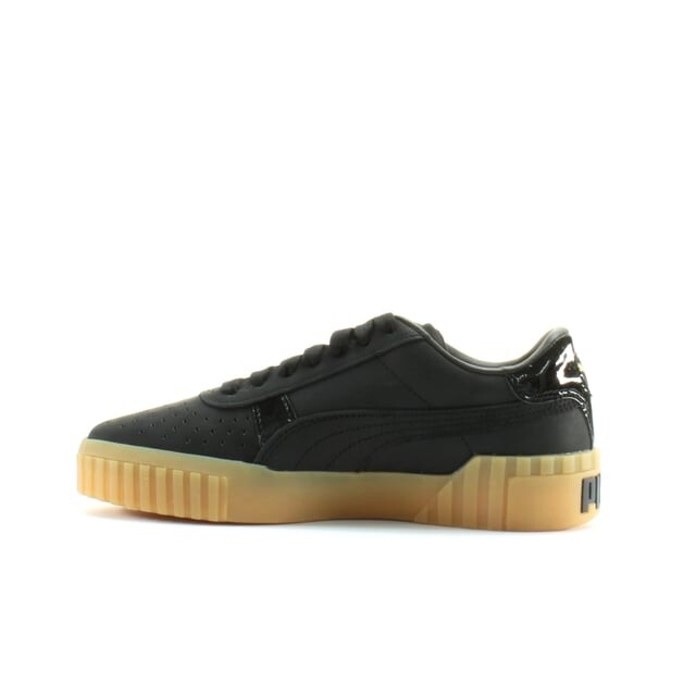 Черные женские кроссовки из кожи нубука Cali на шнуровке 369161 03 Puma, черный — фото 4