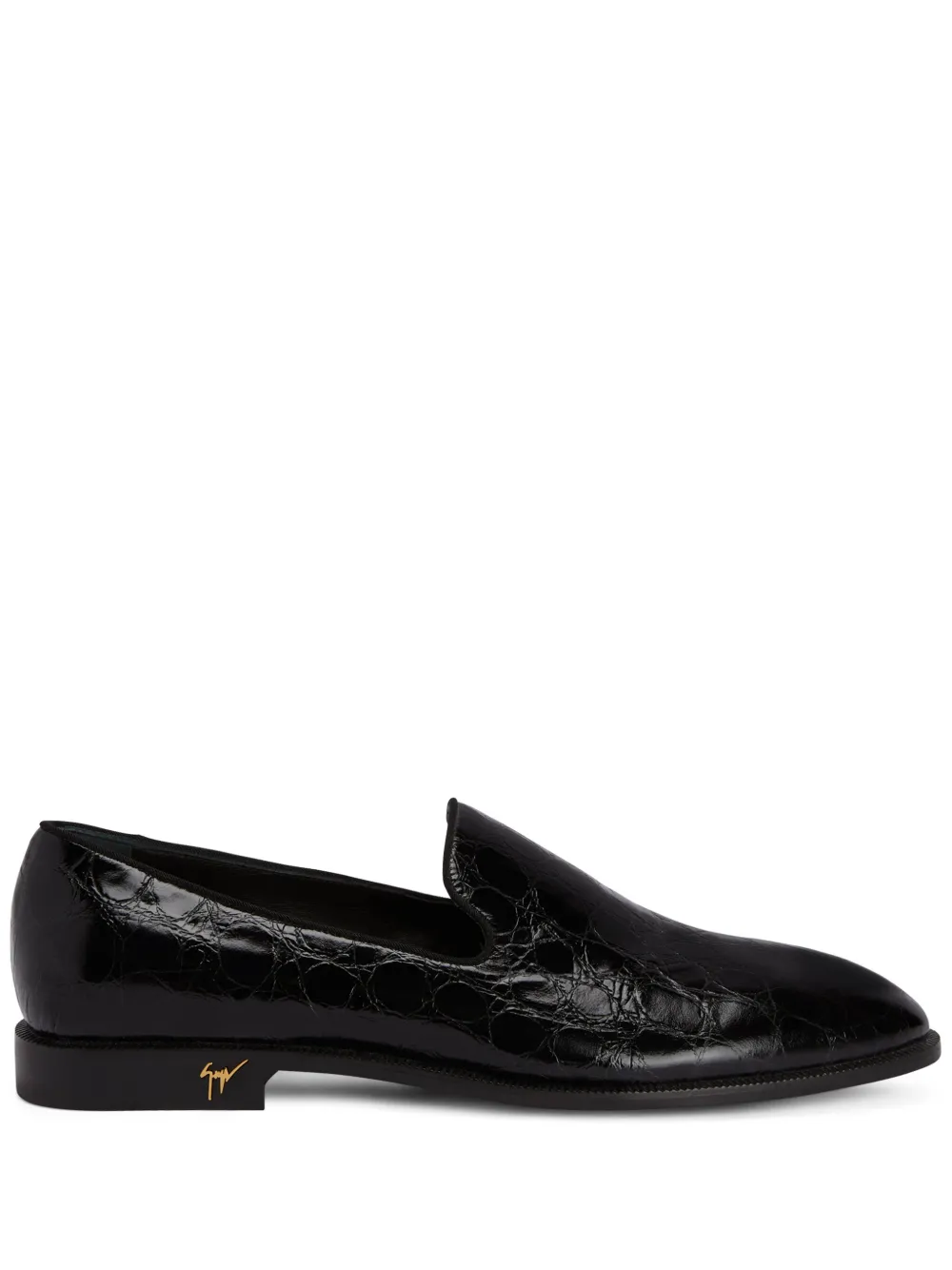 

Лоферы Gatien с тиснением под крокодила Giuseppe Zanotti, черный