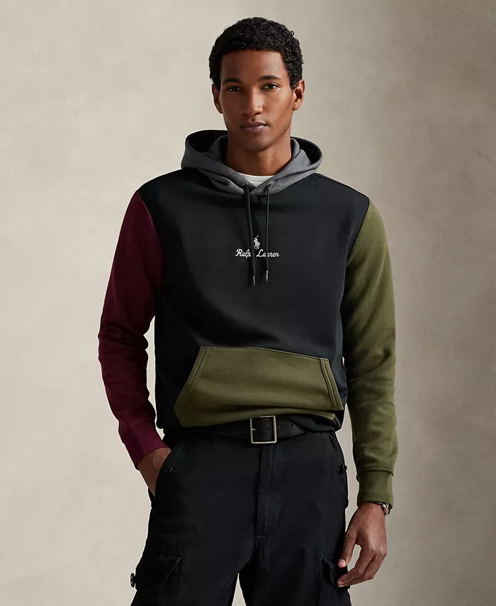 

Мужская худи с логотипом Double-Knit Polo Ralph Lauren, черный