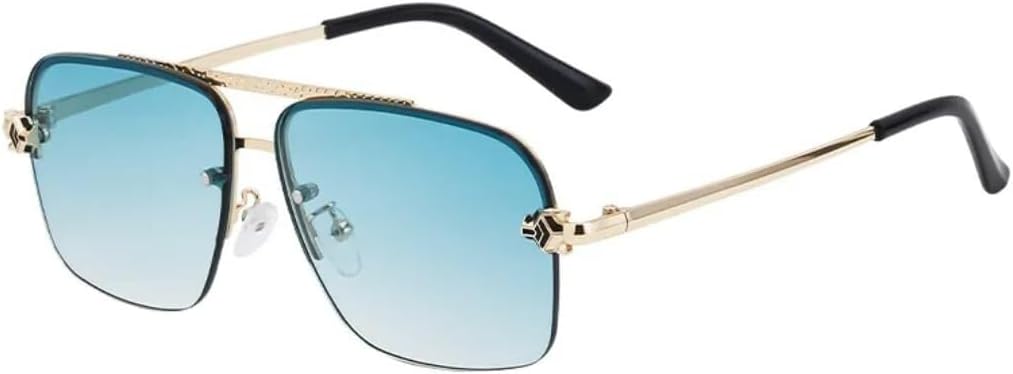 

Солнцезащитные очки для мужчин и женщин - защита UV400 - металлические петли, большая оправа, градиентные линзы, для занятий спортом на открытом воздухе и вождения LXLHWN, Ttyj340-4