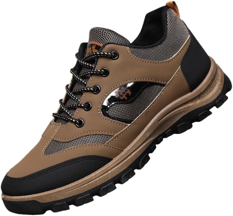 

Мужская обувь большого размера - туристические ботинки для альпинизма. Дышащий сетчатый материал. Противоскользящие и прочные. Стильные и для любого случая Clolinde, кофейный