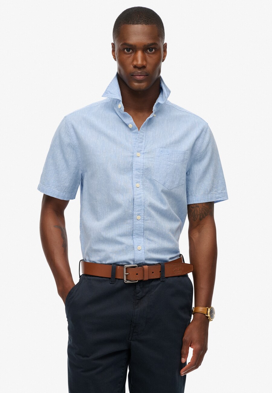 

Рубашка на пуговицах Comfort fit Superdry City, небесно-голубой