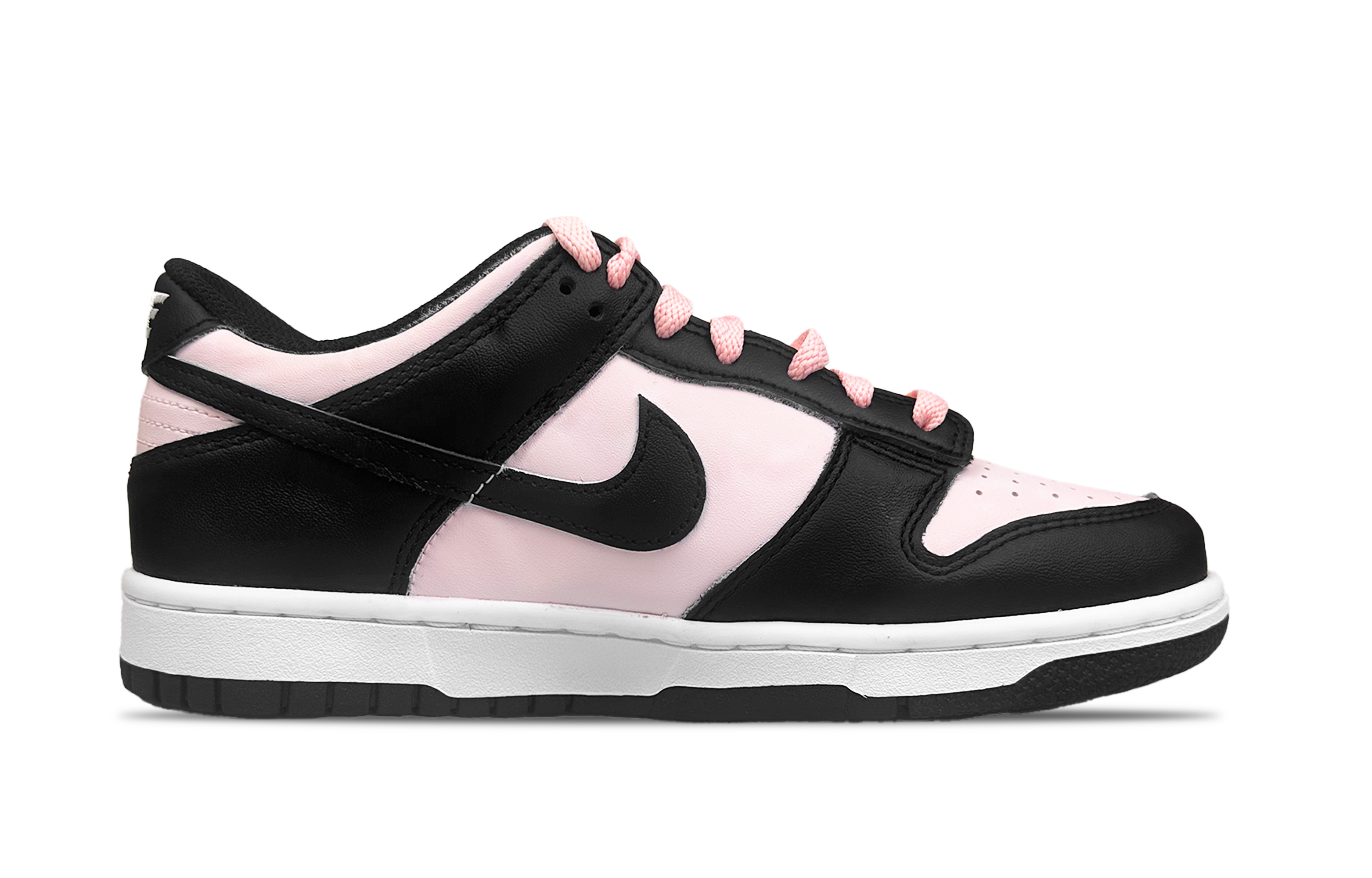 Nike Непромокаемые легкие нескользящие кроссовки low top для подростков, черные и розовые — фото 3