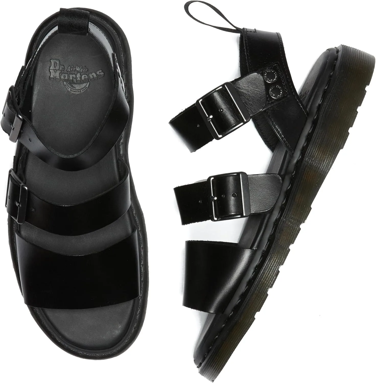 Босоножки Dr. Martens унисекс Gryphon с ремешками, черный — фото 3