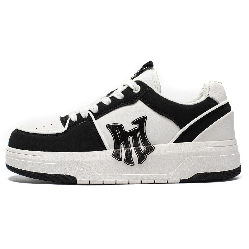 

Pnj Низкие скейтерские кроссовки унисекс хаки-коричневый черно-белый, цвет Black White