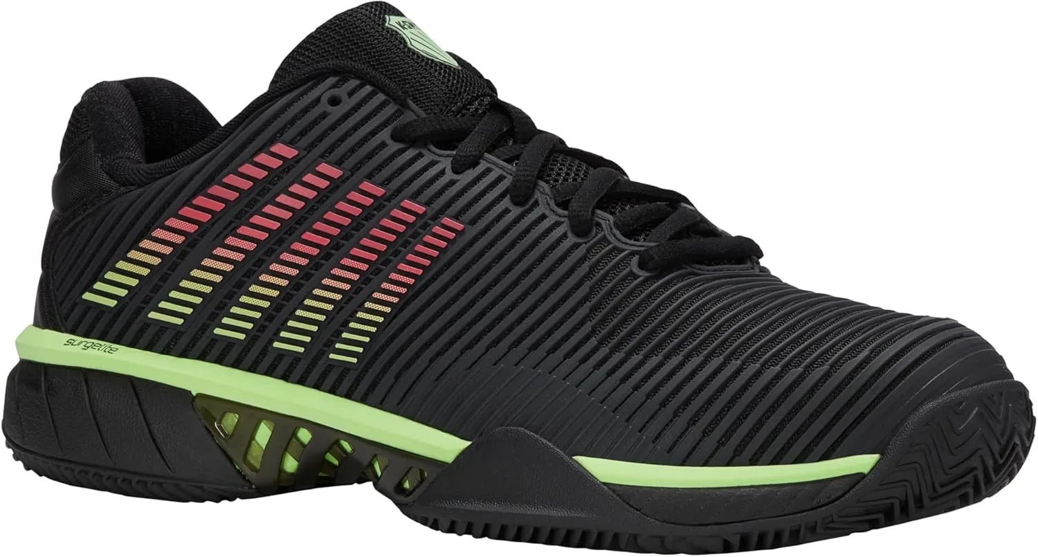 K-Swiss Мужские теннисные кроссовки Performance Hypercourt Express Hb - Highrise/Black/Neon Blaze — фото 2