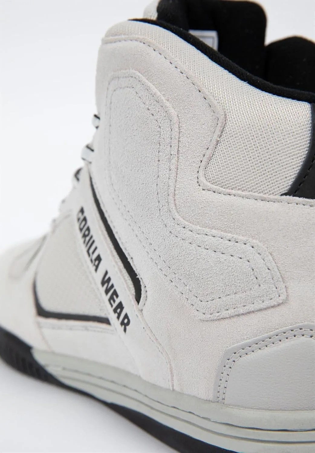 Кроссовки для бодибилдинга Gorilla Wear Troy High Tops - черно-серые - спортивные, повседневные, для тренировок, с логотипом, удобные, с очень прочной фиксацией, для мужчин — фото 2